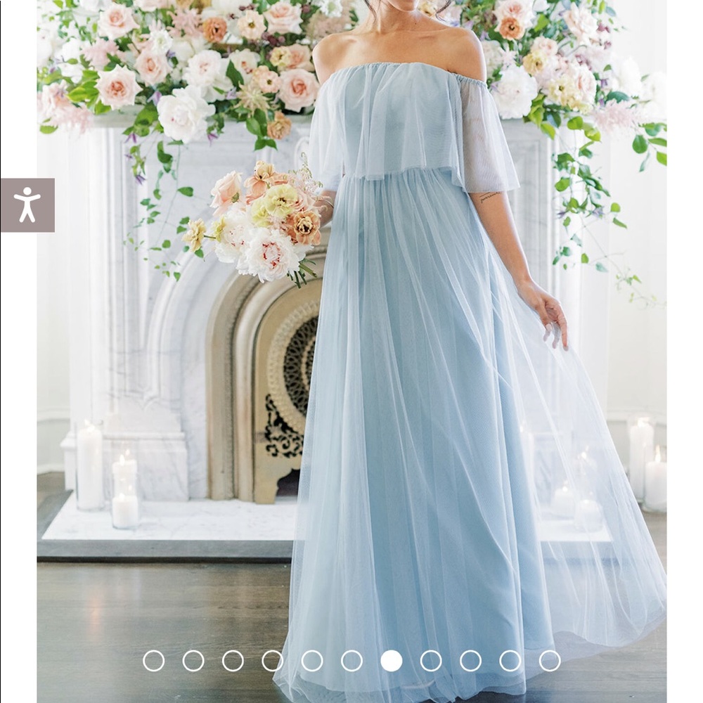 Revelry Abigail Tulle Dress in Powder Sky